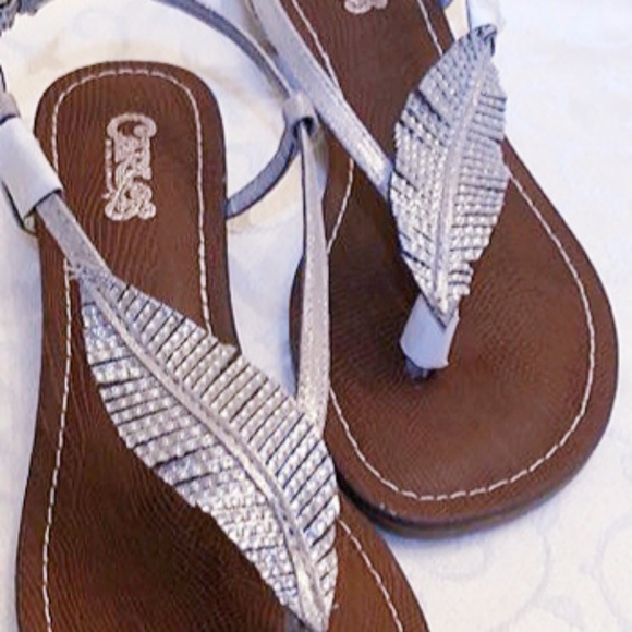 Carlos Santana Shoes - CARLOS SANTANA Tandy 2 Feather Wedge Sandal